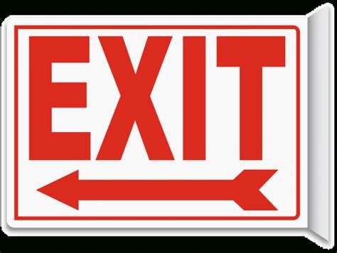 Printable Exit Signs Free
